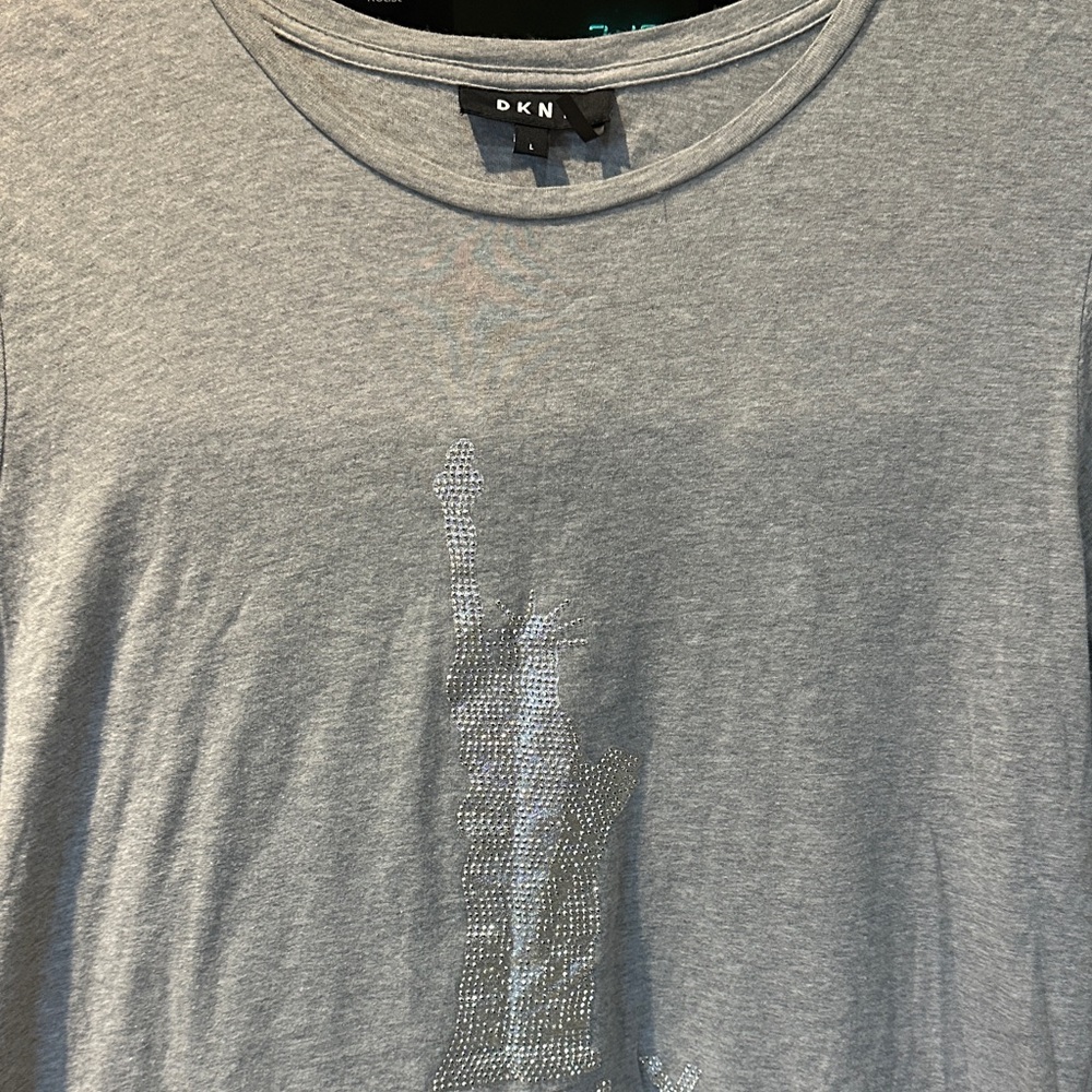 DKNY Silver Embellished Women's Tee